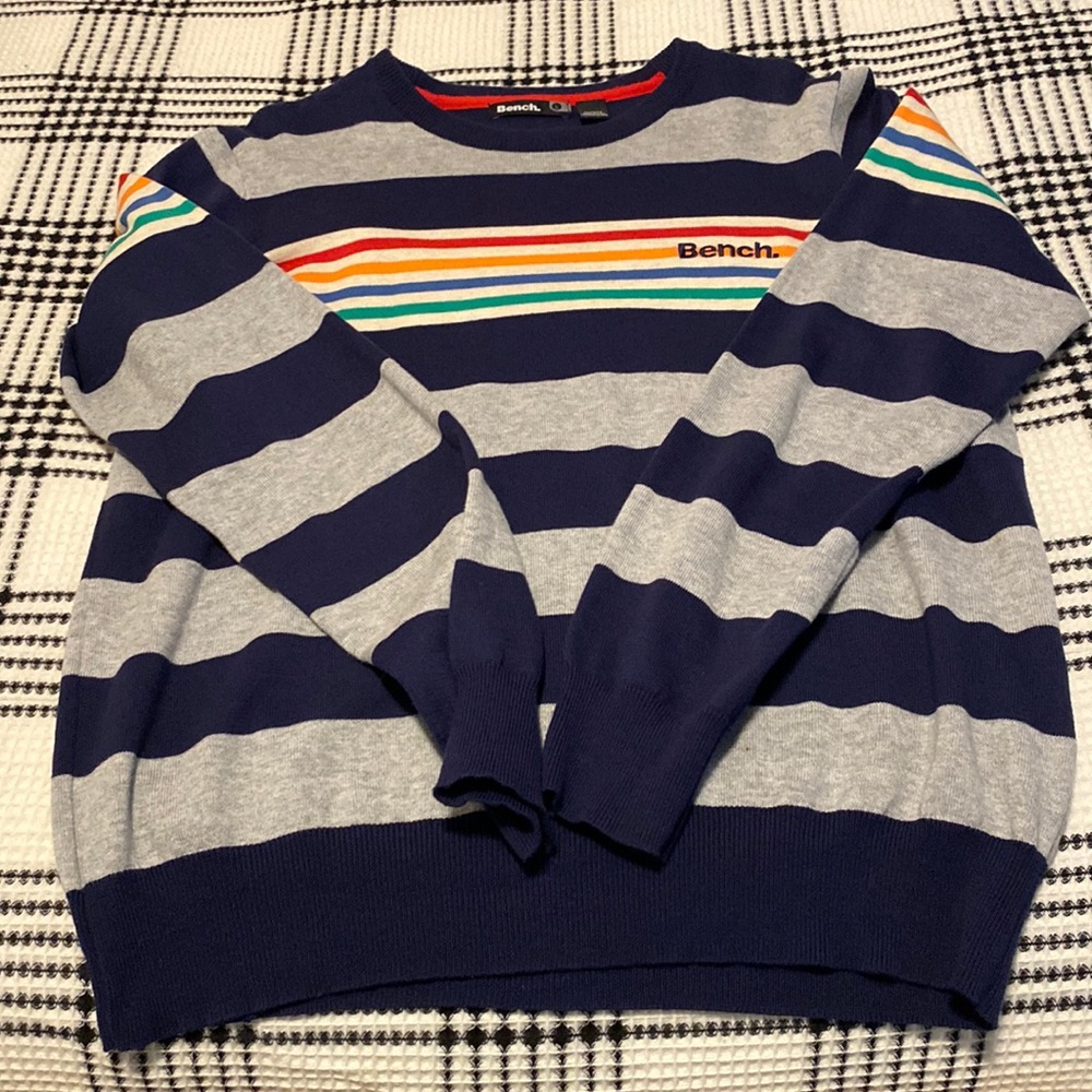 Bench striped sweater mens large